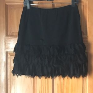 Ann Taylor black ruffle skirt
